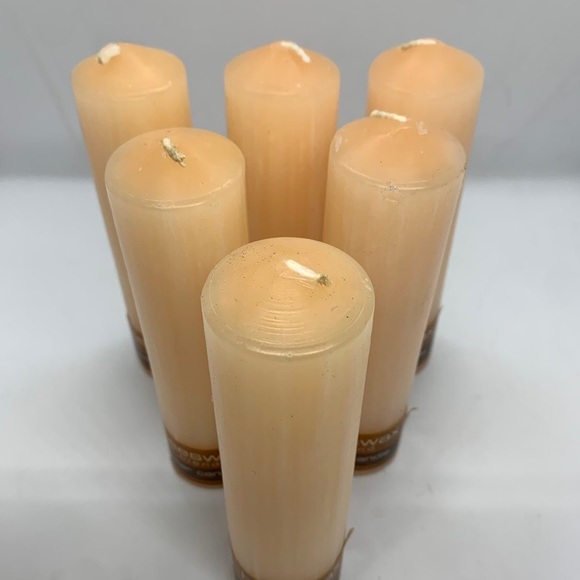 Limited Edition Pale Pink Beige Beeswax Blend Candles Pack of 6 14.5cm x 3.8cm - Picture 3 of 6
